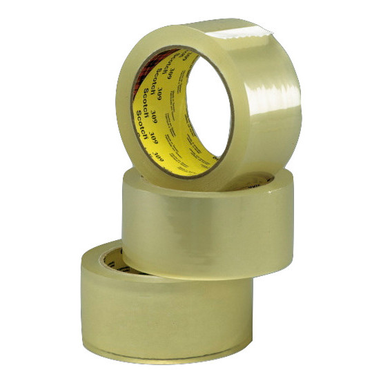 Pakketape - 3M Scotch 309 - Klar - 48 mm x 66 m - Støjsvag - 36 stk