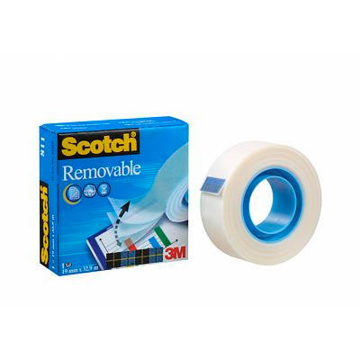 Tape - Magic 811 Usynlig og Flytbar - 19 mm x 32,9 m