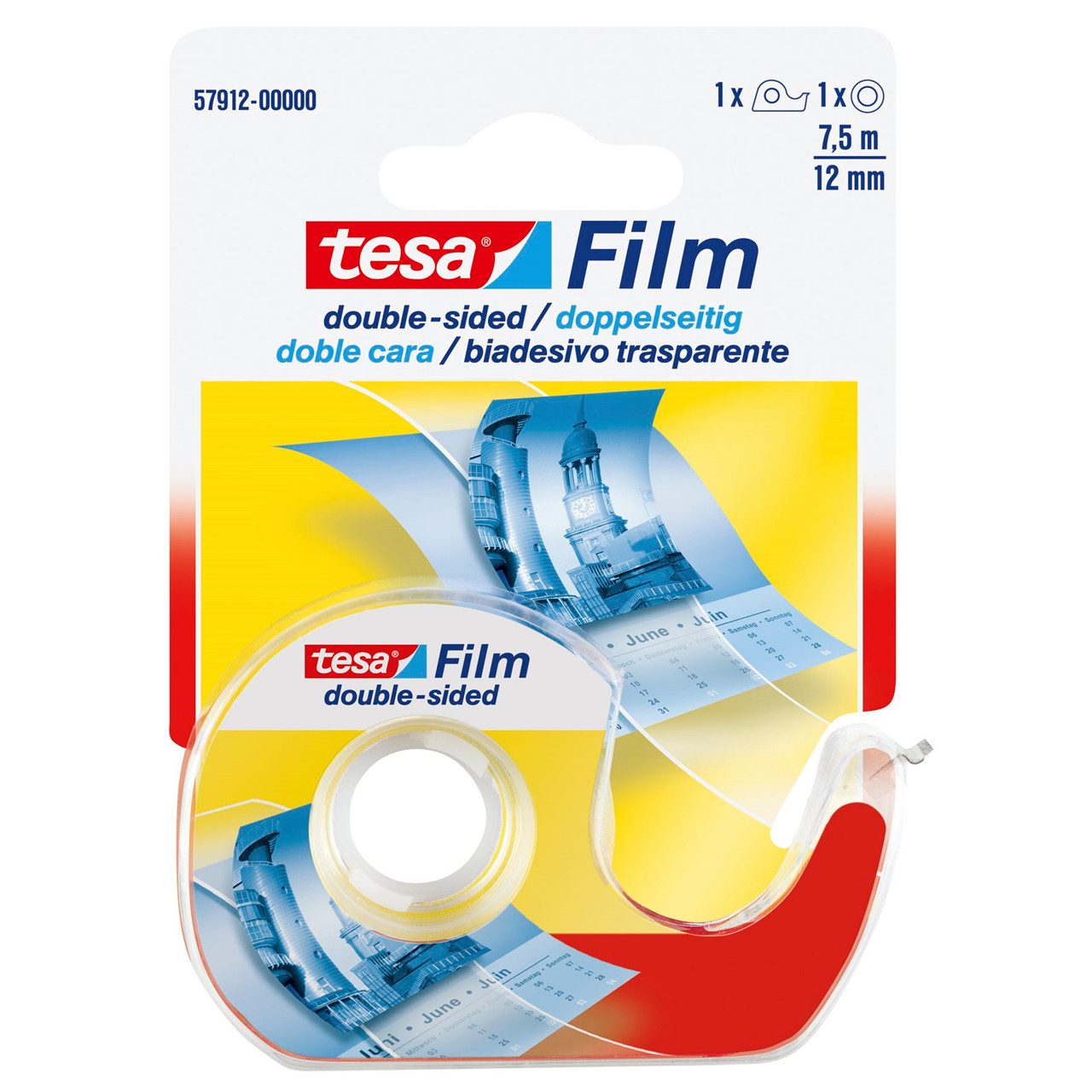 Dobbeltklæbende Tape Tesa klar 12 mm x 7.5m