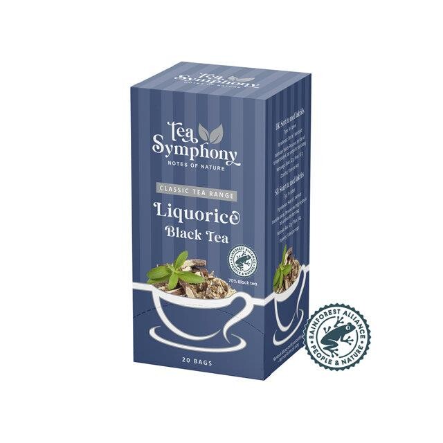 Te - Symphony BKI Lakrids sort te 20breve pr pakke RFA
