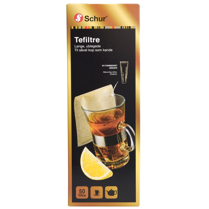 Tefiltre - Lange 233 x 37 mm - Ublegede - 50 stk
