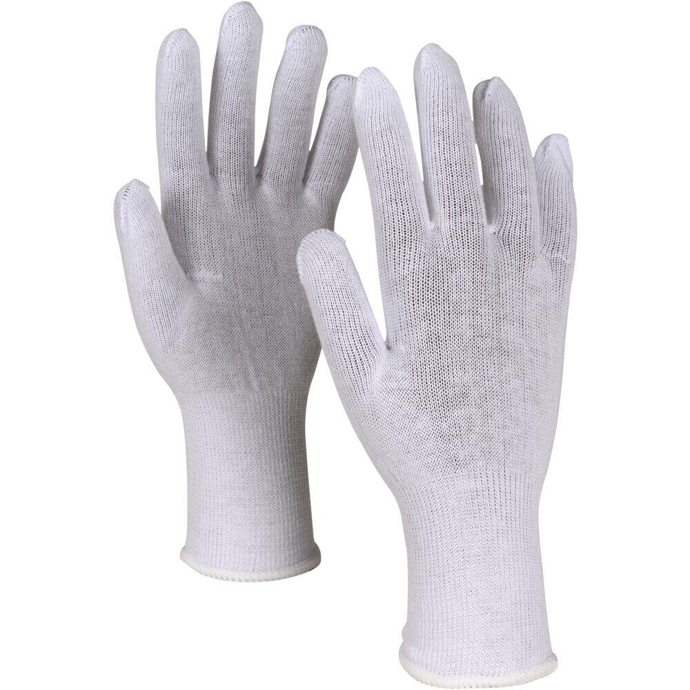 Bomuldshandsker - ABENA - Str. 9 - Bomuld - Hvid - 12 par