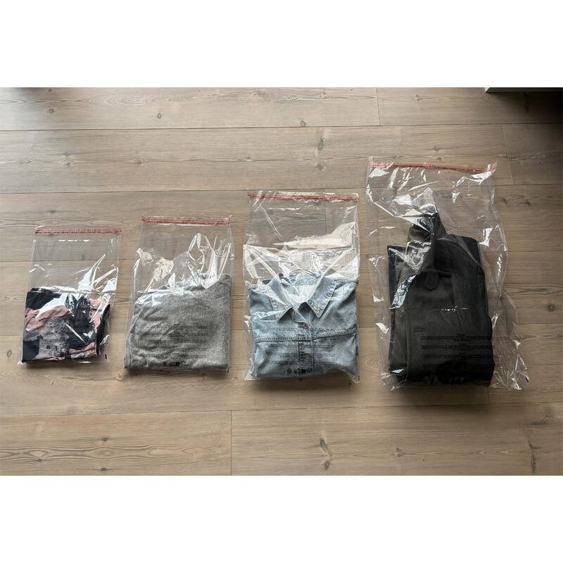 Plastikpose med tapelukning 510x750+50x0,035mm klar 100stk