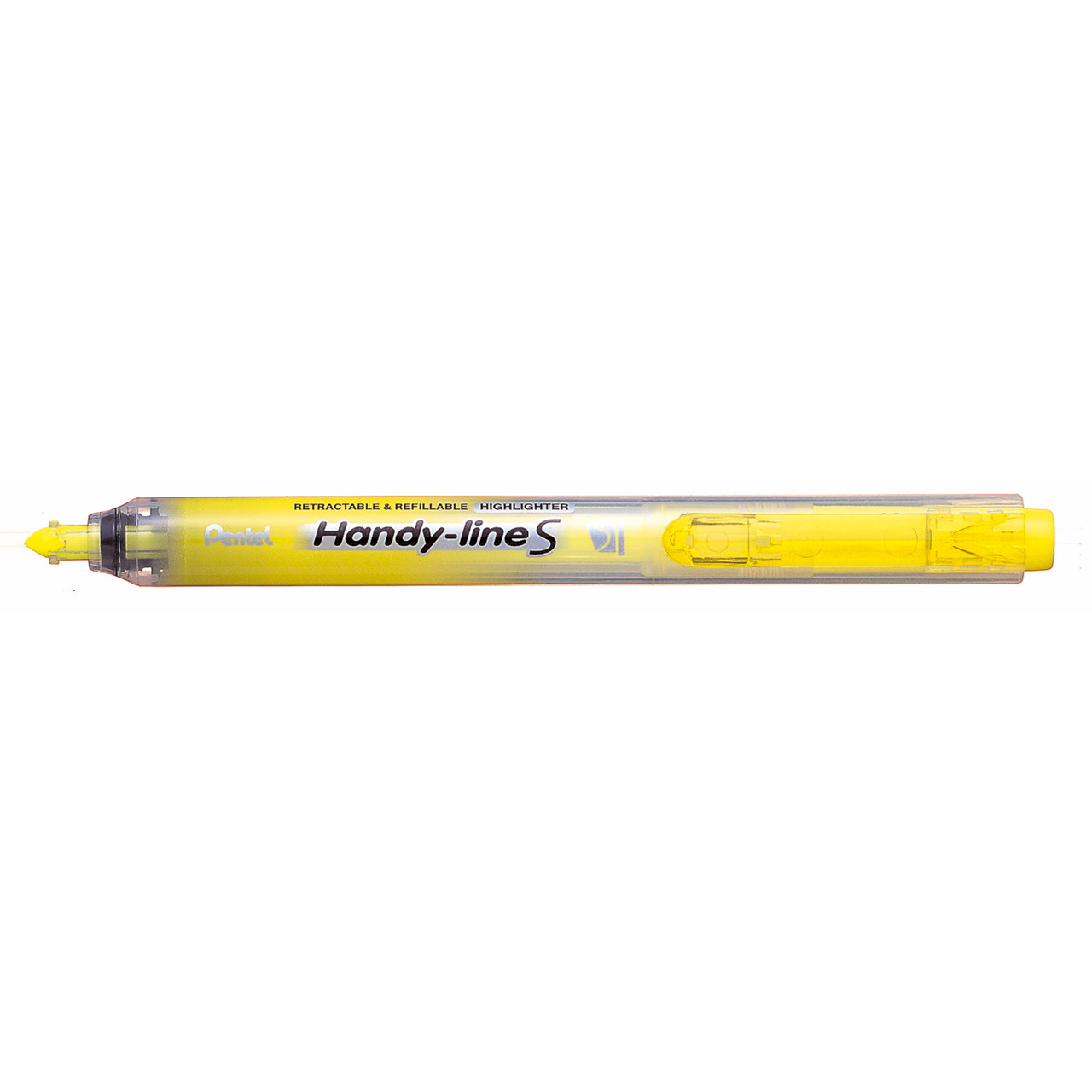 Overstregningstusch Pentel Handyline S - Gul med trykknap SXS15-SO - 12 stk