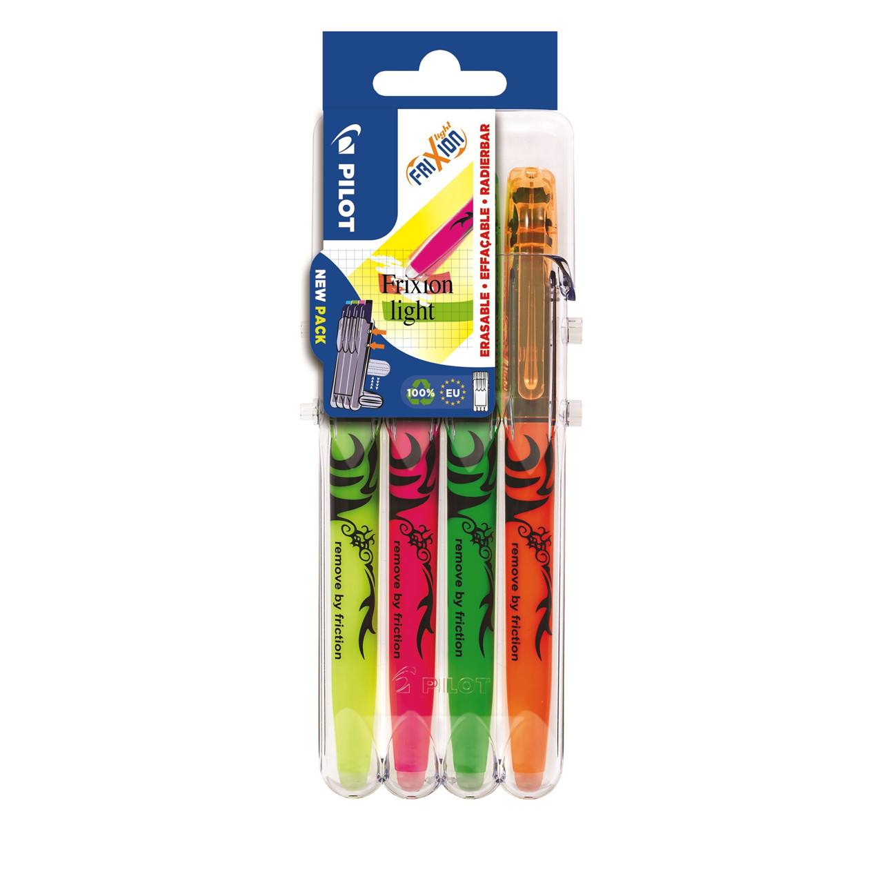 Overstregningstusch – Pilot FriXion Light – assorterede farver – 4 stk