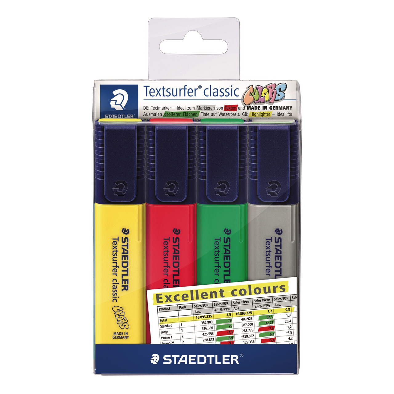 Overstregningstusser STAEDTLER 364 4stk per sæt ass. pastel Textsurfer - 10 stk