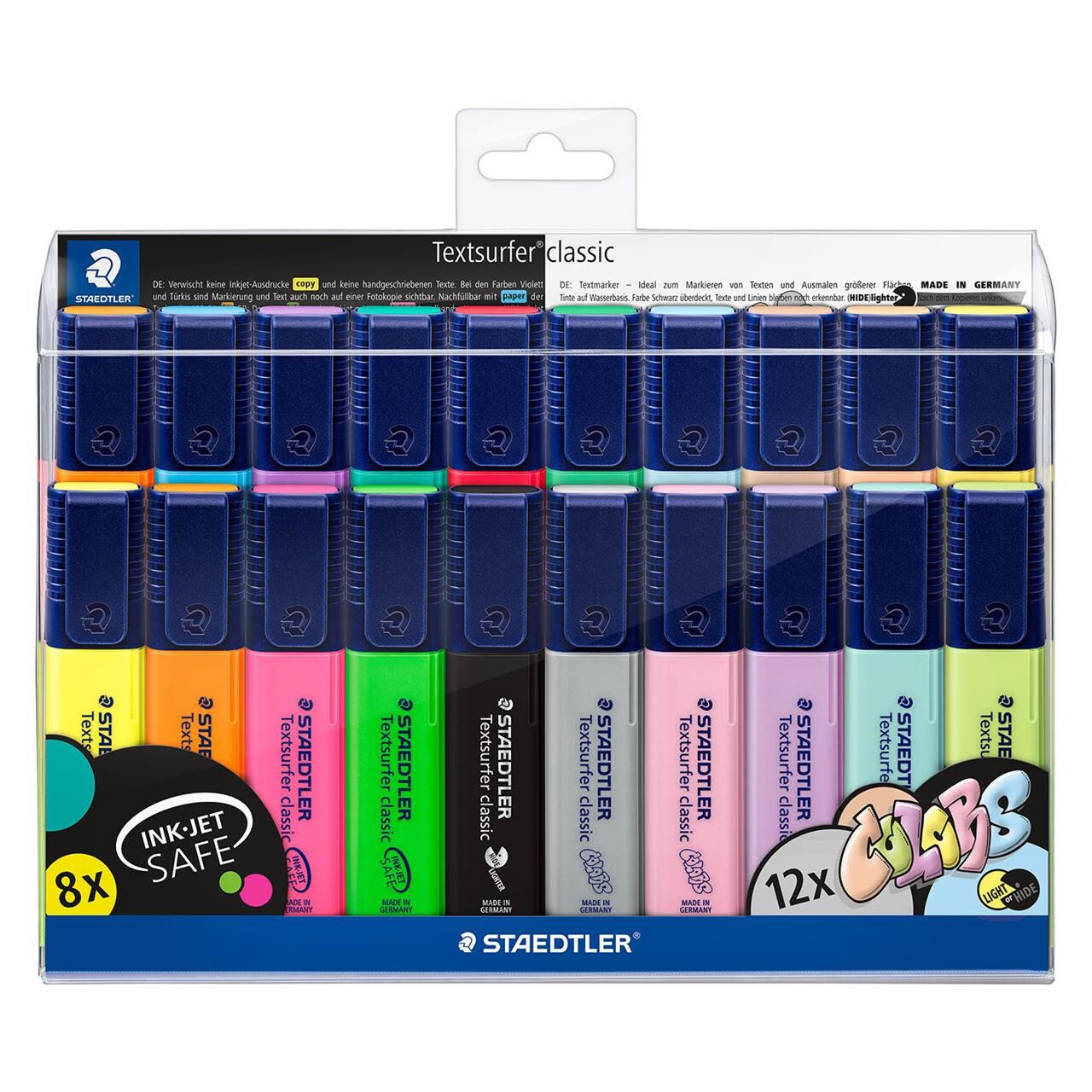 Overstregningstusch Staedtler Textsurfer 364 - 12 farver