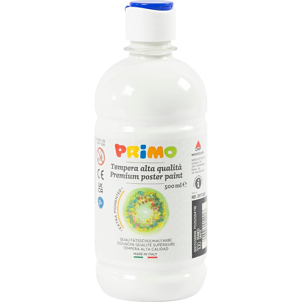 Temperamaling Mat, hvid, 500 ml/ 1 fl.