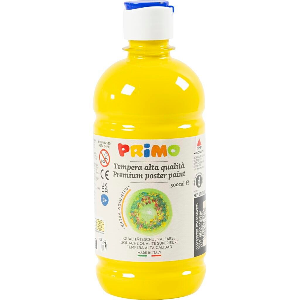 Temperamaling Mat, primær gul, 500 ml/ 1 fl.