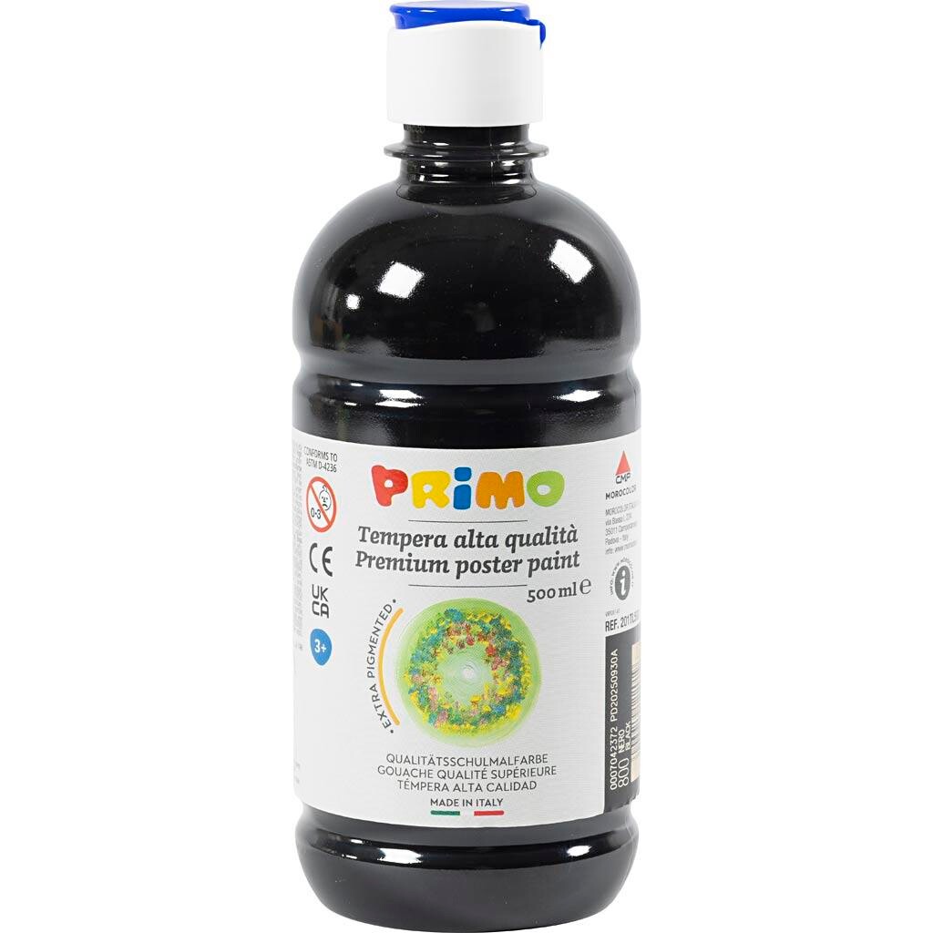Temperamaling Mat, sort, 500 ml/ 1 fl.