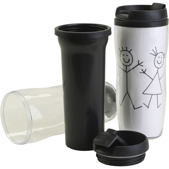 Termokrus med låg – 7×17,5 cm – Transparent – 12 stk