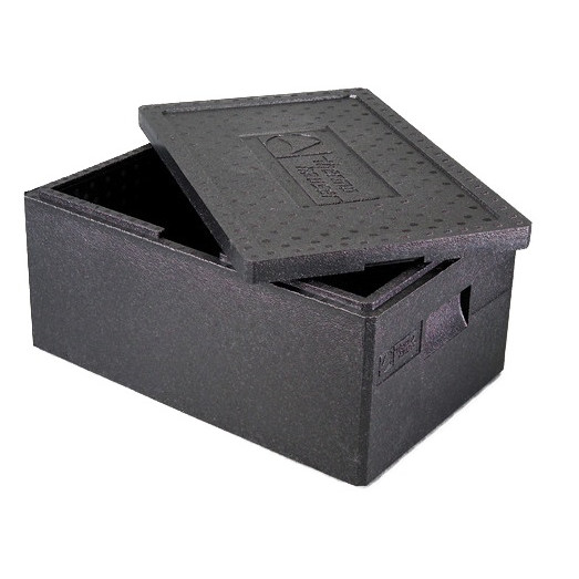 Termokasse EPP GastroNorm sort 595 x 390 x 277 mm - inkl. låg