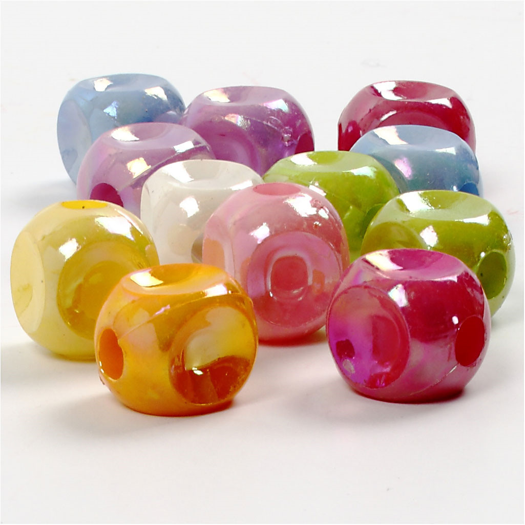 Terning mix, str. 10x10 mm, hulstr. 4 mm, 60 g, 125ml