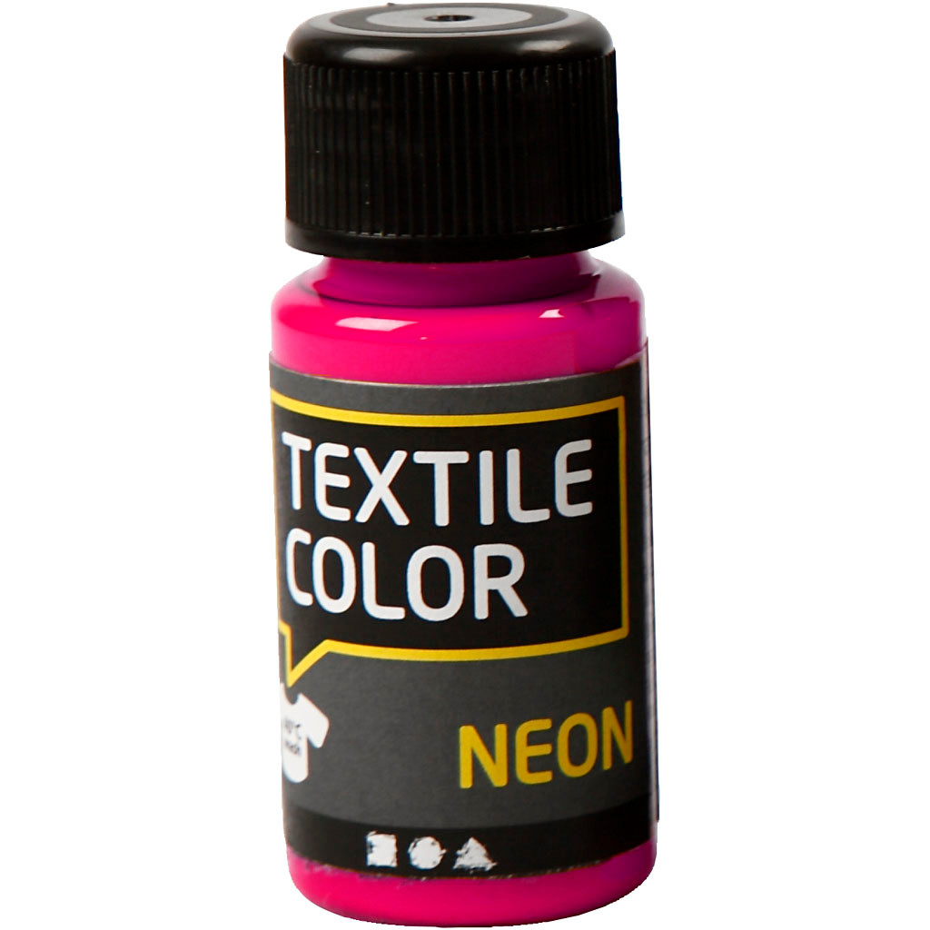 Tekstilfarve - Textile Color - Neon Pink - 50ml