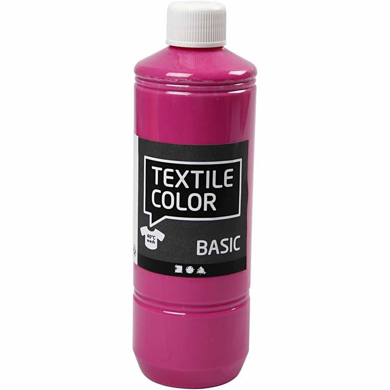 Tekstilfarve - Textile Color pink - 500ml