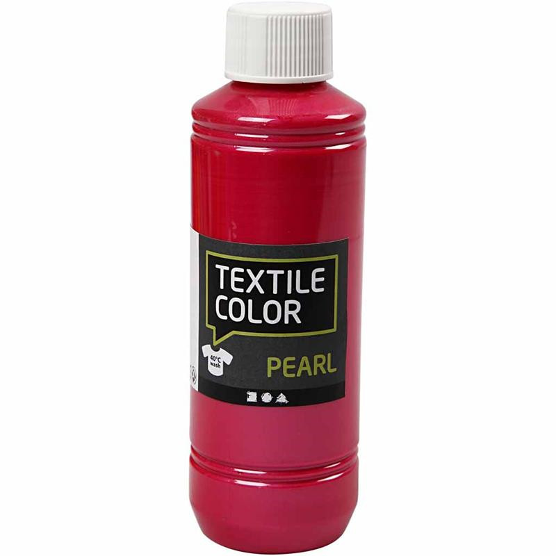 Stof farve Textile Color, pink, pearl, 250ml