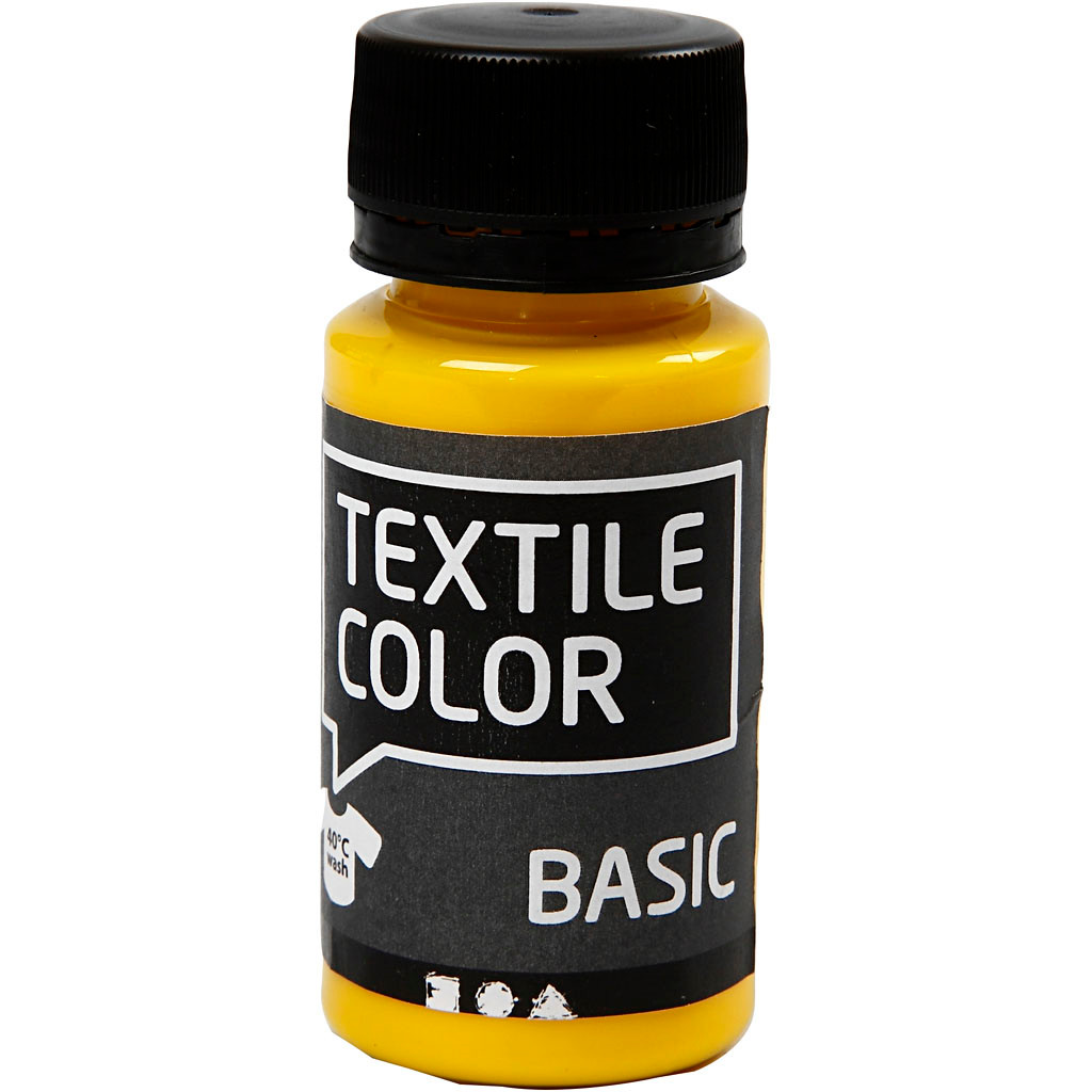 Tekstilfarve - Textile Color primær gul - 50ml