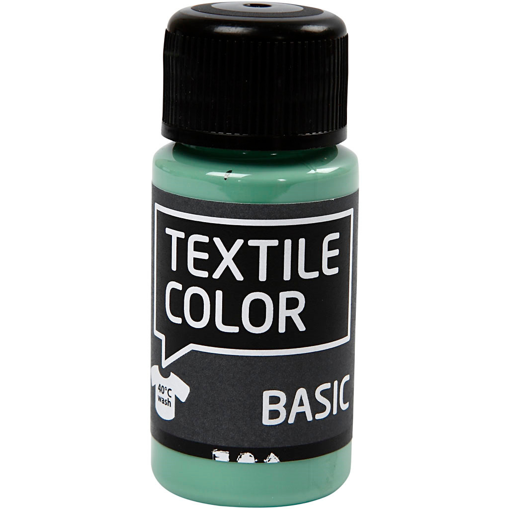 Tekstilfarve - Textile Color - Søgrøn - 50 ml