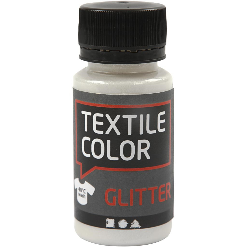 Tekstilfarve - Textile Color transparent glitter - 50ml