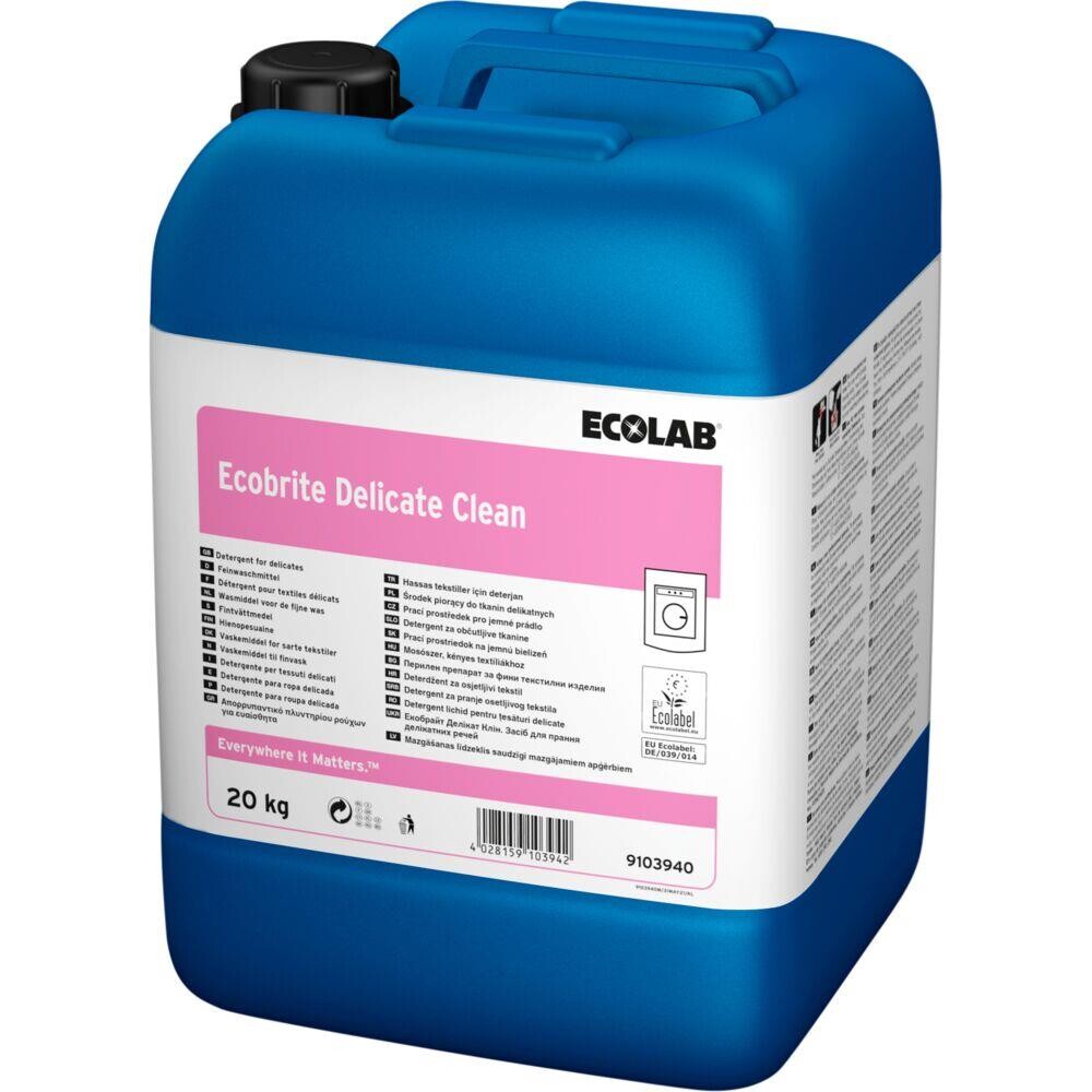 Tøjvask - Ecolab Ecobrite Delicate Clean - Flydende - Uld/skånevask - Med parfume - Uden farve - 20 l