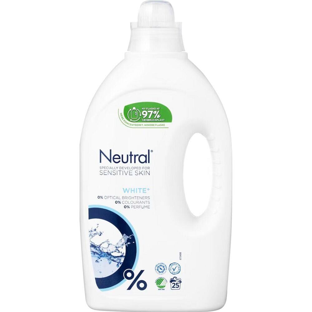Tøjvask, Neutral, 1,25 l, hvidt, uden farve og parfume - 6 stk