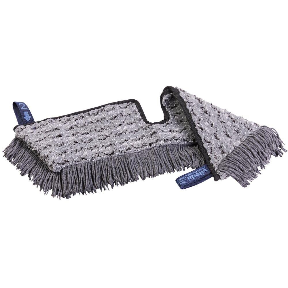 Tør-, fugt- og vådmoppe Vileda Swep Duo r-MicroCombi Pro grå polyester 50 cm med lommer