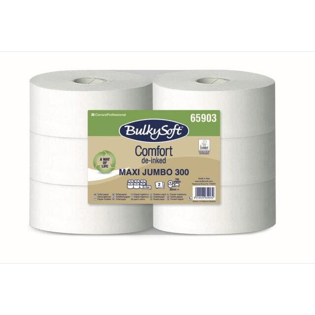 Toiletpapir - Gigant Maxi Bulky Soft 2-lags 300m - 6 ruller/kar - 56 stk