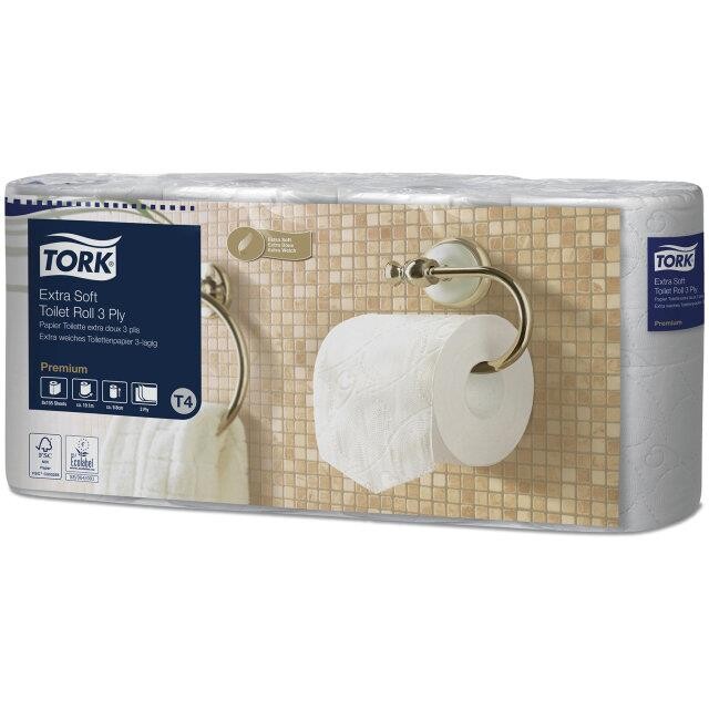 Toiletpapir Tork 110319 Premium T4 3-lag 19,1m 56rul/kar