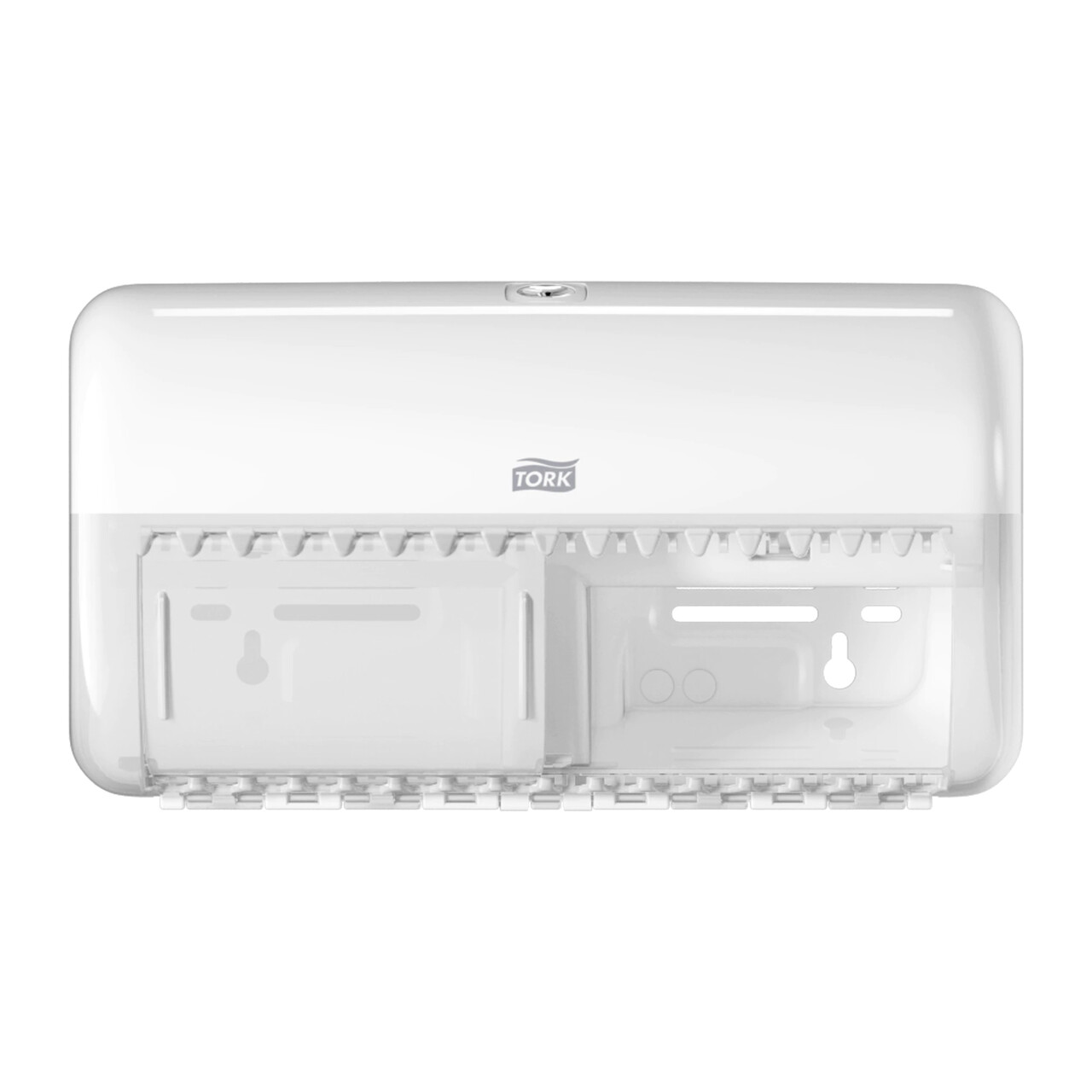 Toiletpapirholder - Tork 557000 T4 Twin - Hvid - Til 2 ruller