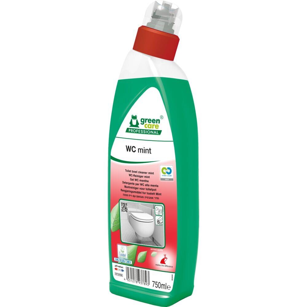 Toiletrens - Green Care Professional 750 ml - Mint - Med farve og parfume - 10 stk