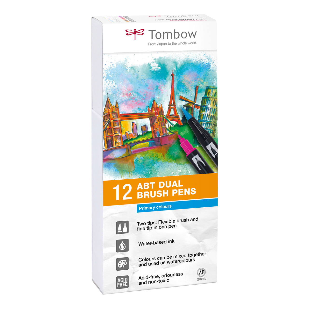 Tombow ABT Dual Brush 12/W basic 12C-1