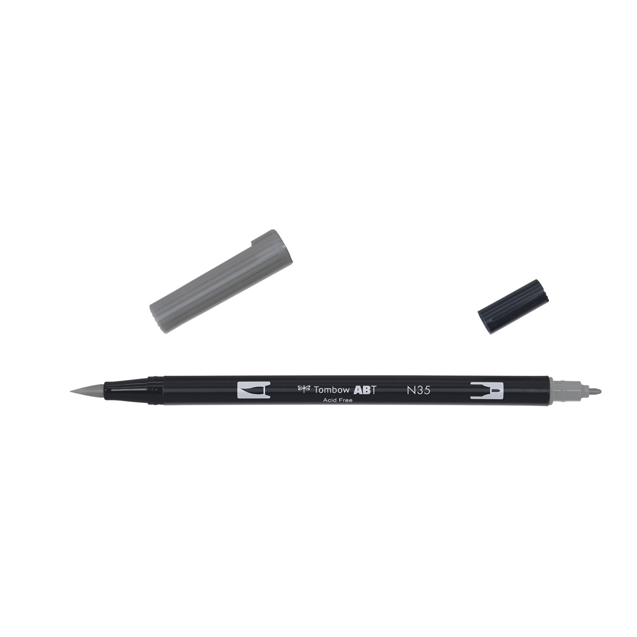 6 stk. Dobbeltspidset tusch - Tombow ABT Dual Brush - Koldgrå 12 - Køb minimum 6 stk.