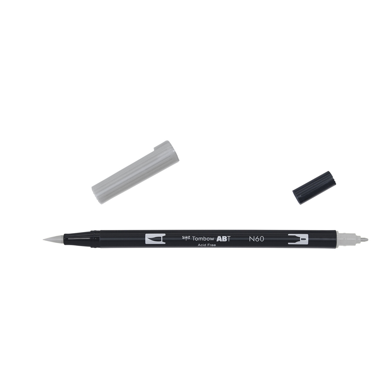 6 stk. Dobbeltspidset tusch - Tombow ABT Dual Brush - Koldgrå 6 - Køb minimum 6 stk.