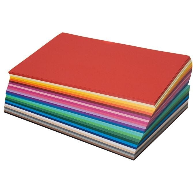 Klippepapir Tone-i-tone, A4, 130 g, 500 ark, 20x25 ass. ark