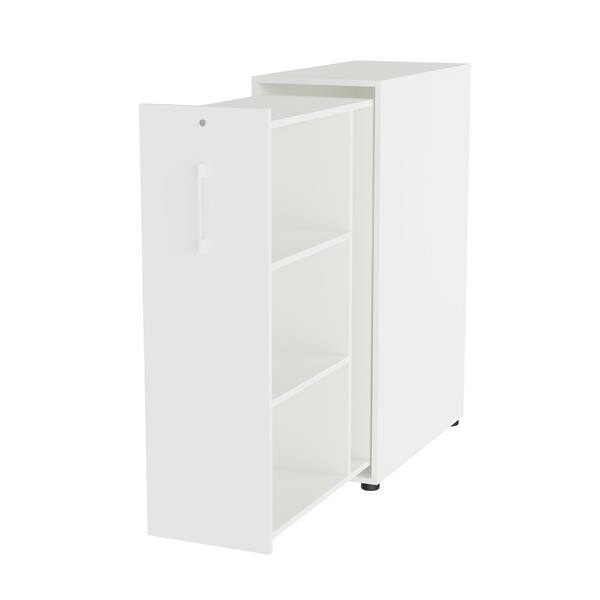 Towerskab DNA A9 Højre, 400 x 800 x 1200 mm, Hvid med hvidt håndtag