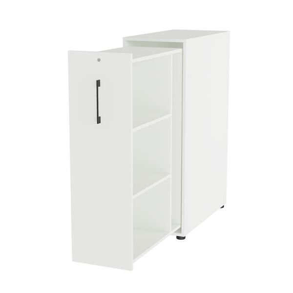 Towerskab DNA A9 Højre, 400 x 800 x 1200 mm, Hvid med sort håndtag
