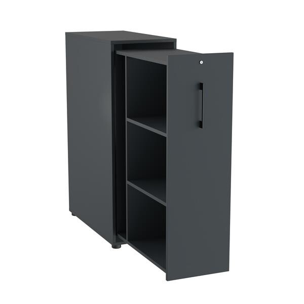 Towerskab DNA A9 Venstre, 400 x 800 x 1200 mm, Antracit med sort håndtag