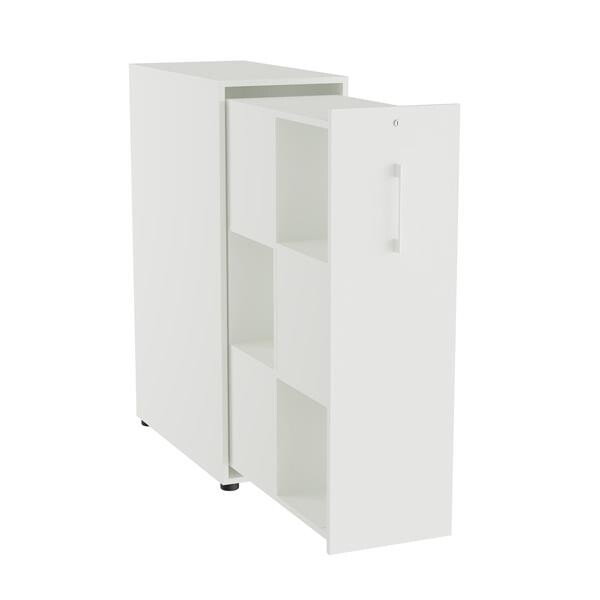 Towerskab DNA A9M, 400 x 800 x 1200 mm, Hvid med hvidt håndtag