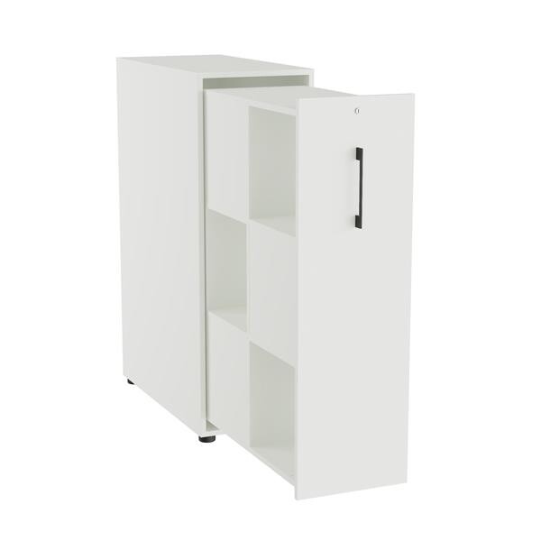 Towerskab DNA A9M, 400 x 800 x 1200 mm, Hvid med sort håndtag