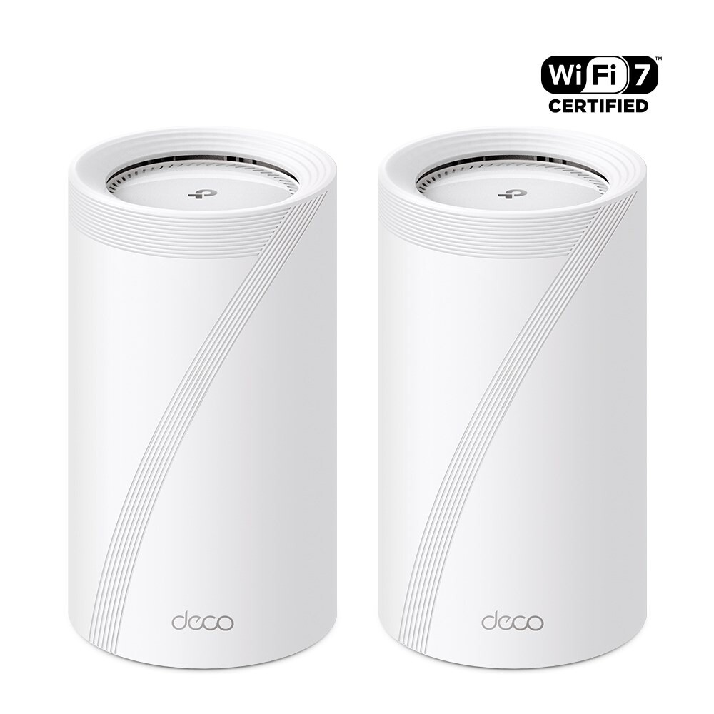 Router TP-Link Deco BE85 BE19000 Whole HomeMesh Wi-Fi 7 System 2pck hvid