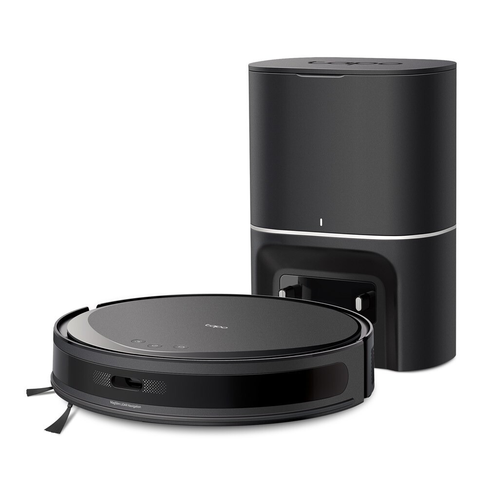 Robotstøvsuger, TP-Link, Robot Vacuum Cleaner & Auto-Empty Dock, sort