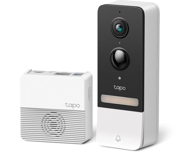 Dørklokke, TP-Link Tapo D230S1 Smart Video Doorbell Camera Kit, hvid