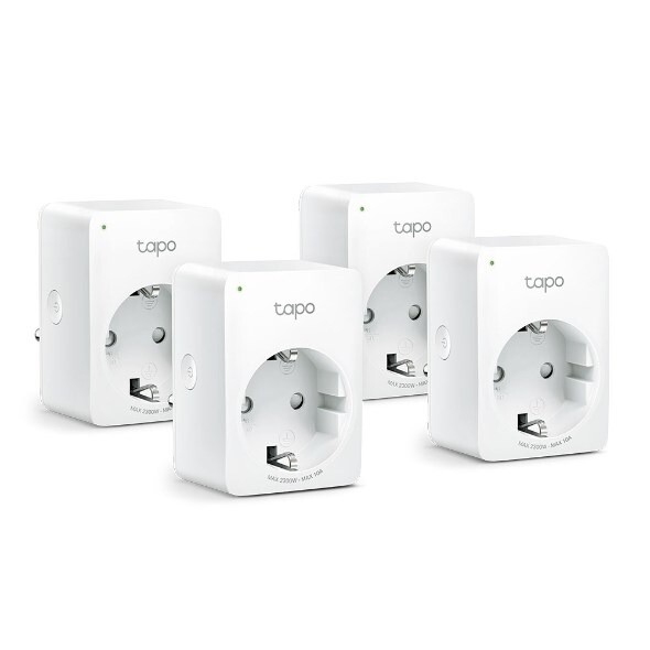 Strømstyring, TP-Link Tapo P100(4-pack) Mini Smart Wi-Fi Socket, hvid