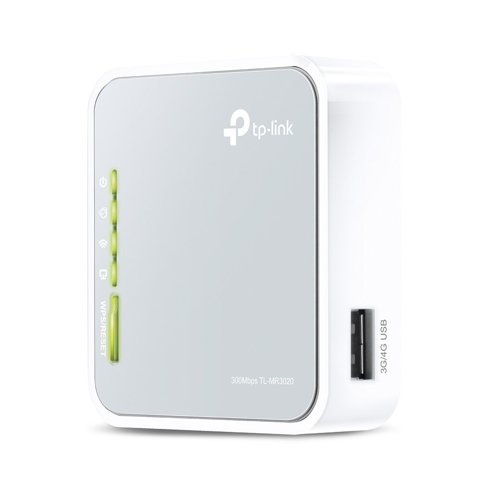 Router TP-Link TL-MR3020 300Mbps Portable 3G/4G trådløs, hvid