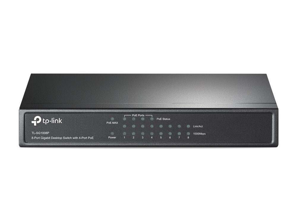 Switch TP-Link TL-SG1008P 8-Port Gigabit Desktop Switch 4-Port PoE, sort