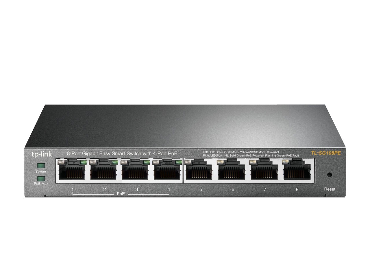 Switch, TP-Link TL-SG108PE 8-Port Gigabit Smart Switch 4-Port PoE+