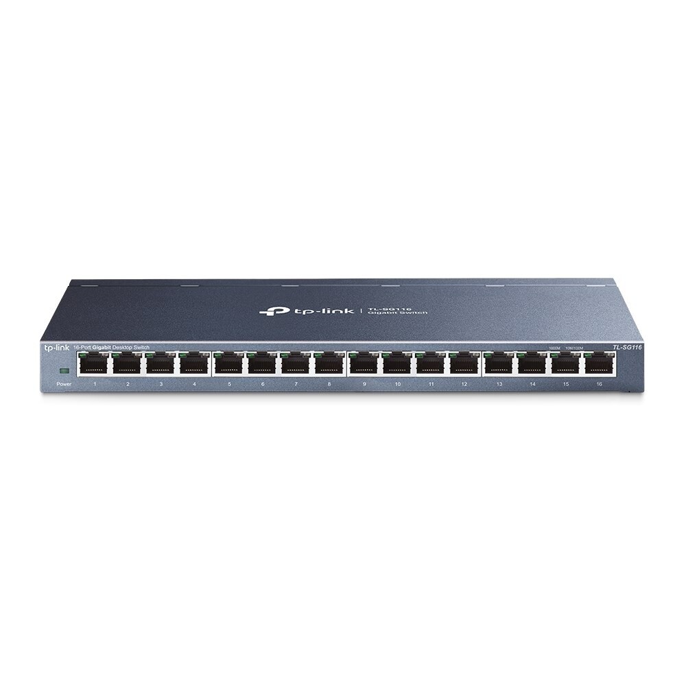 Switch TP-Link TL-SG116 16-Port Gigabit Desktop Switch, sort