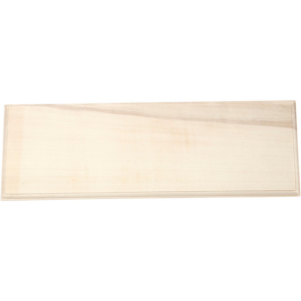 Træskilt - Poppel - 10 x 30 cm - Tykkelse 1 cm - 1 stk