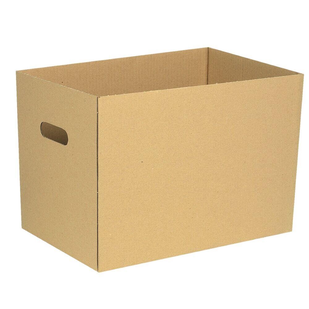 Papkasse, 38x24,5x27cm, brun, pap, 1-rums, stor - 20 stk