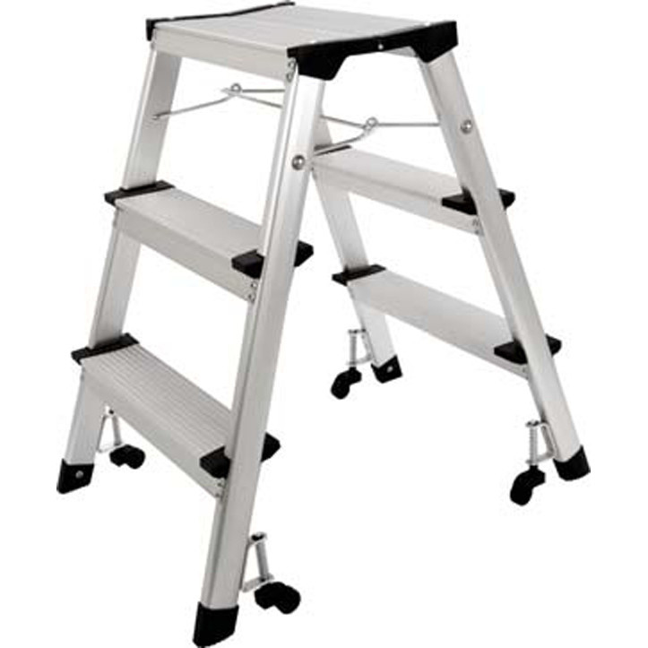Trappestige 3 trin Twin Mini m. 4 hjul